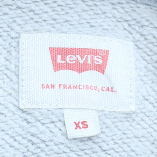 Levi's Mens Grey Pullover Hoodie XS Classic Logo Cotton Blend