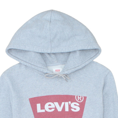 Levi's Mens Grey Pullover Hoodie XS Classic Logo Cotton Blend