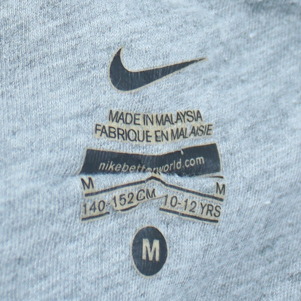 Nike Boys Grey Full Zip Hoodie Medium 10-12 Years Just Do It Graphic Print