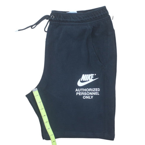 Nike Men's Black Athletic Sweat Shorts M Drawstring Cotton Blend