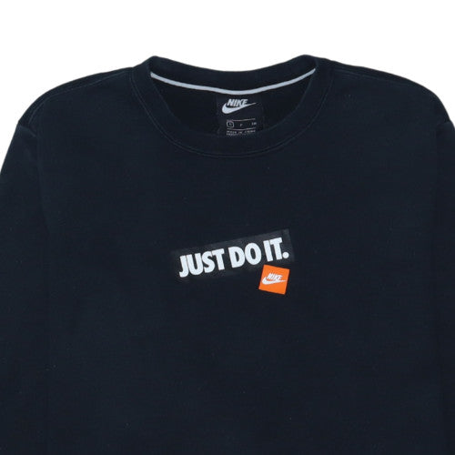 Nike Men's Black Small Crew Neck Graphic Pullover Sweatshirt