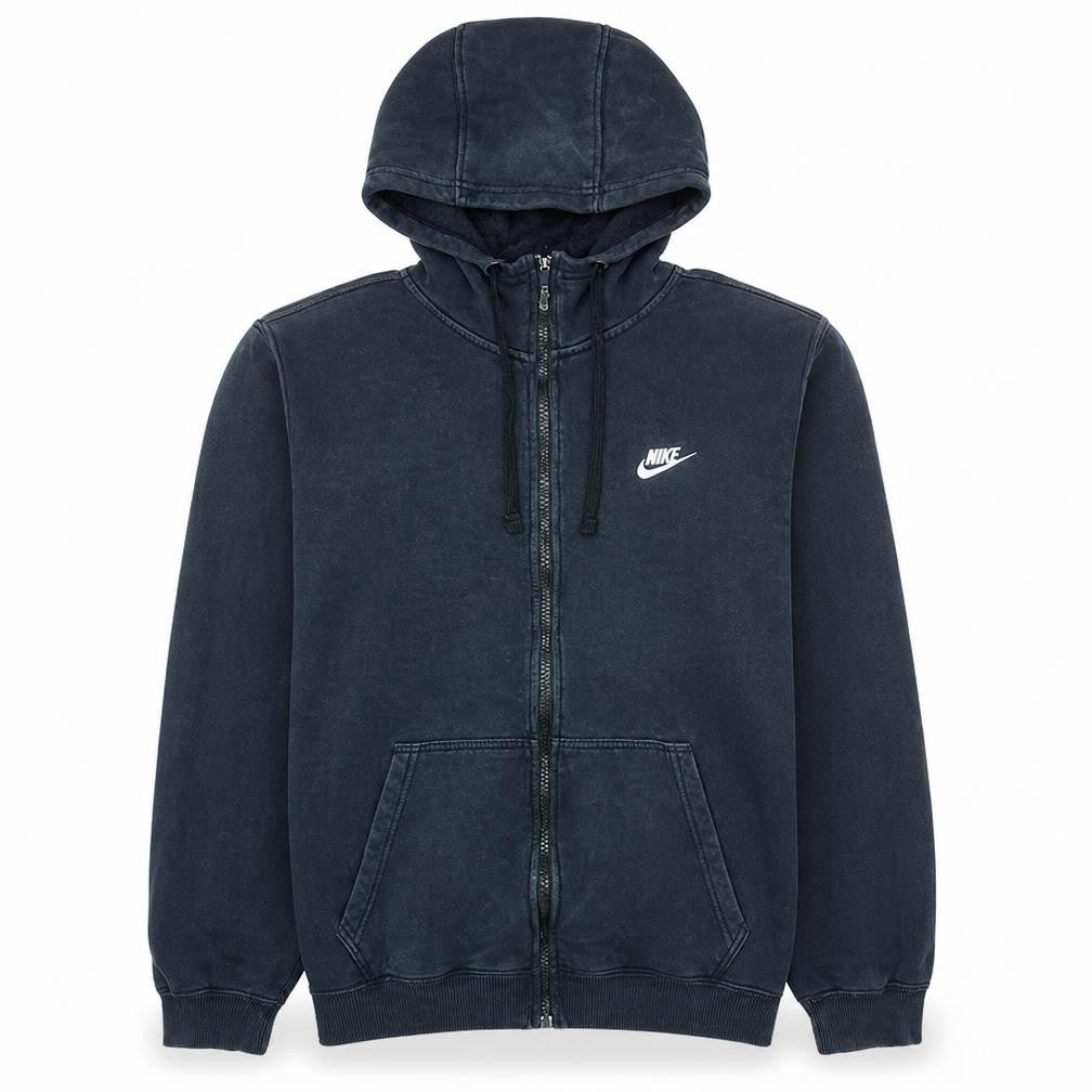 Nike Men's Black Full Zip Hoodie Size L Fleece Sweatshirt