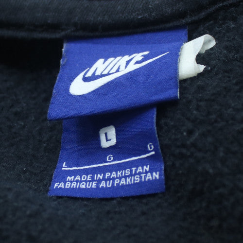 Nike Men's Black Full Zip Hoodie Size L Fleece Sweatshirt