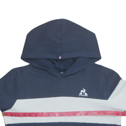 Le Coq Sportif Boys Blue Pullover Hoodie Size 14 Years Cotton Blend