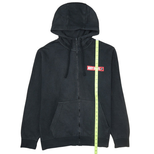 Nike Men's Black Full Zip Hoodie L Sportswear Just Do It Fleece