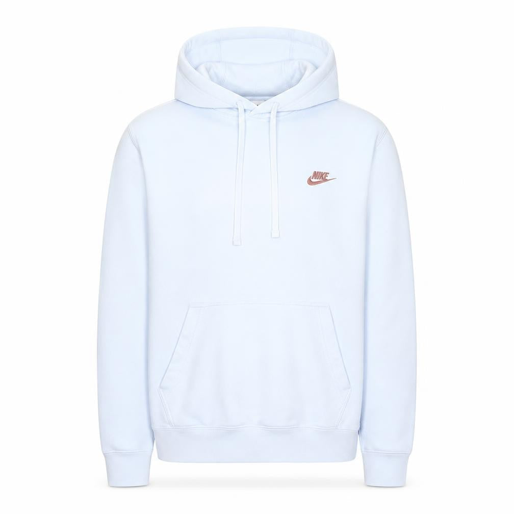 Nike Men's White Pullover Hoodie M Regular Fit Fleece Sweatshirt