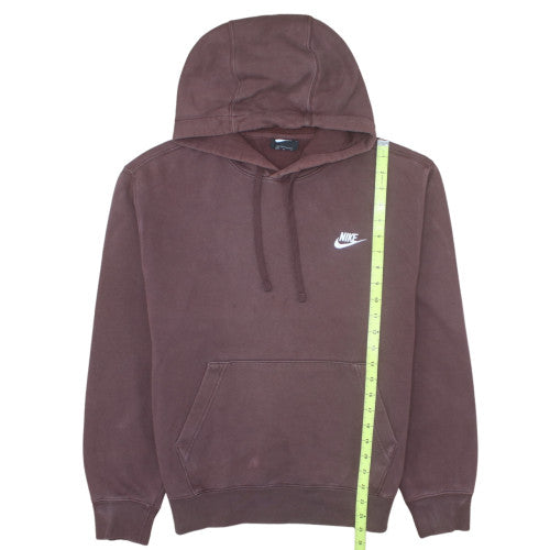 Nike Womens Brown Pullover Hoodie Medium Hooded Cotton Blend