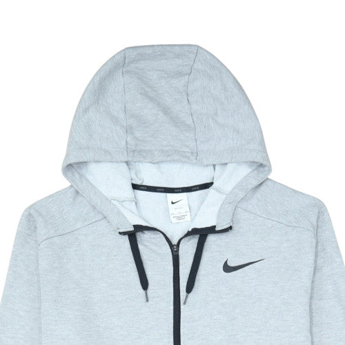 Nike Men's Grey Full Zip Dri-FIT Hoodie 2XL Sportswear
