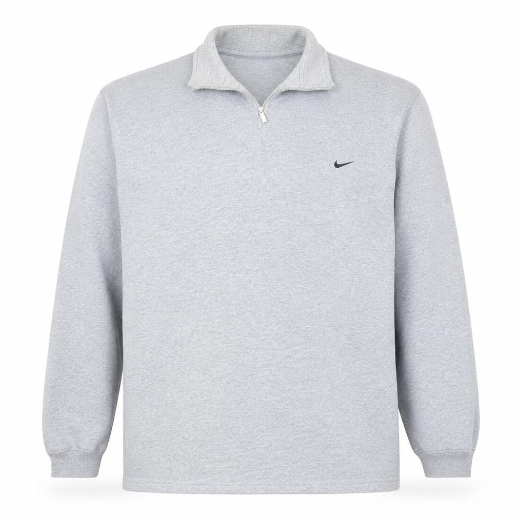 Nike Men's Grey 1/4 Zip Sweatshirt Medium Regular Fit