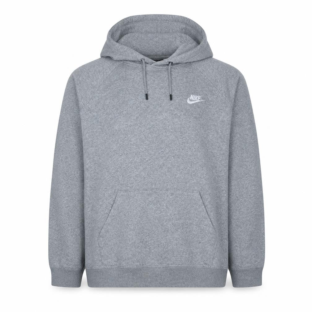 Nike Men's Grey XL Pullover Hoodie with Logo and Kangaroo Pocket