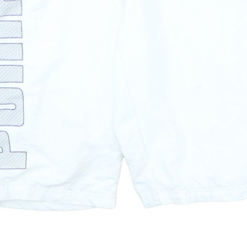 Puma Men’s White Sweat Shorts M Elastic Waist Casual Sportswear