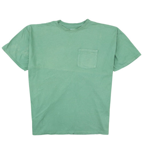 Russell Athletic Men's Green XL Cotton Crew Neck Pocket T-Shirt
