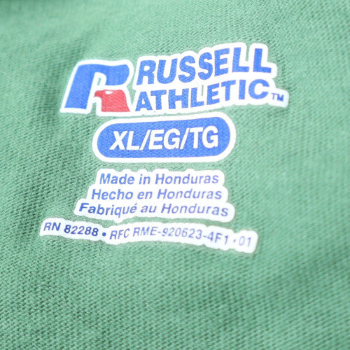 Russell Athletic Men's Green XL Cotton Crew Neck Pocket T-Shirt