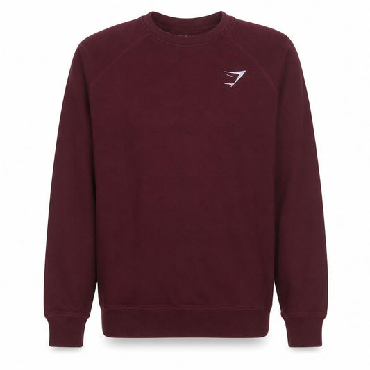 Gymshark Men's Red Crew Neck Pullover Sweatshirt Size S