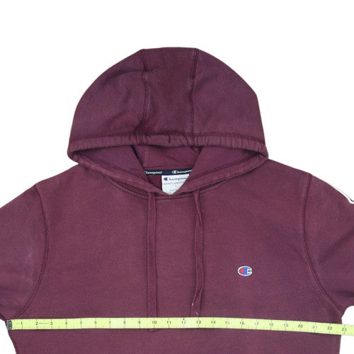 Champion Men's Burgundy Hoodie L Pullover Athletic Logo Cotton Blend