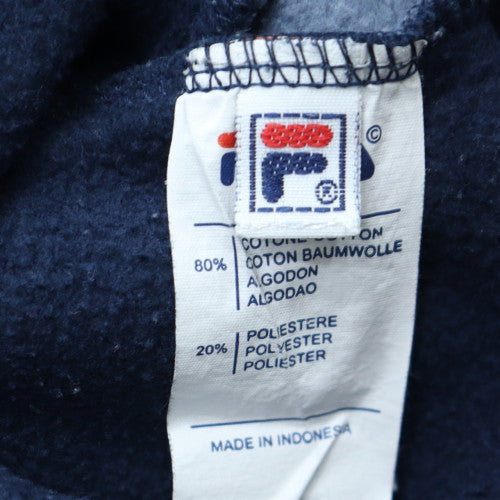 FILA Men's Blue 1/4 Zip Fleece Sweatshirt Size M