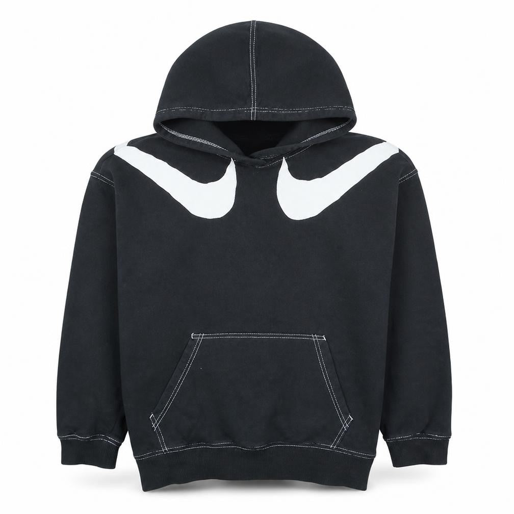 Nike Womens Black Pullover Hoodie Medium Cotton Blend Casual Sweatshirt