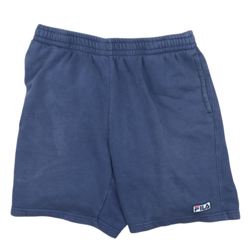 Fila Men Blue Sweat Shorts L Elastic Waist Casual Sportswear