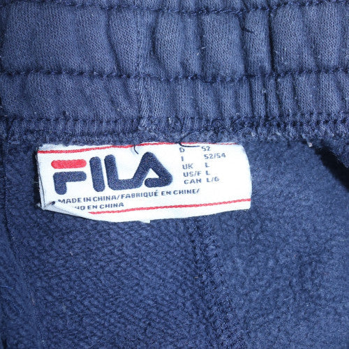 Fila Men Blue Sweat Shorts L Elastic Waist Casual Sportswear