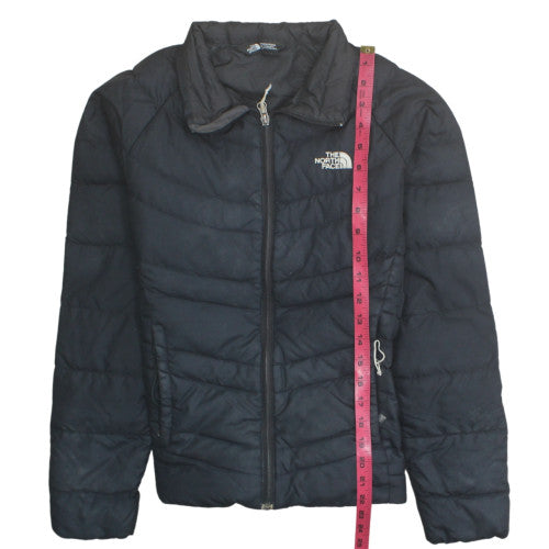 The North Face Womens Black Small Puffer Jacket Quilted Lined Zip