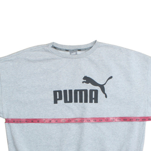 Puma Womens Grey Logo Crew Neck Pullover Sweatshirt XXL