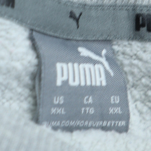 Puma Womens Grey Logo Crew Neck Pullover Sweatshirt XXL