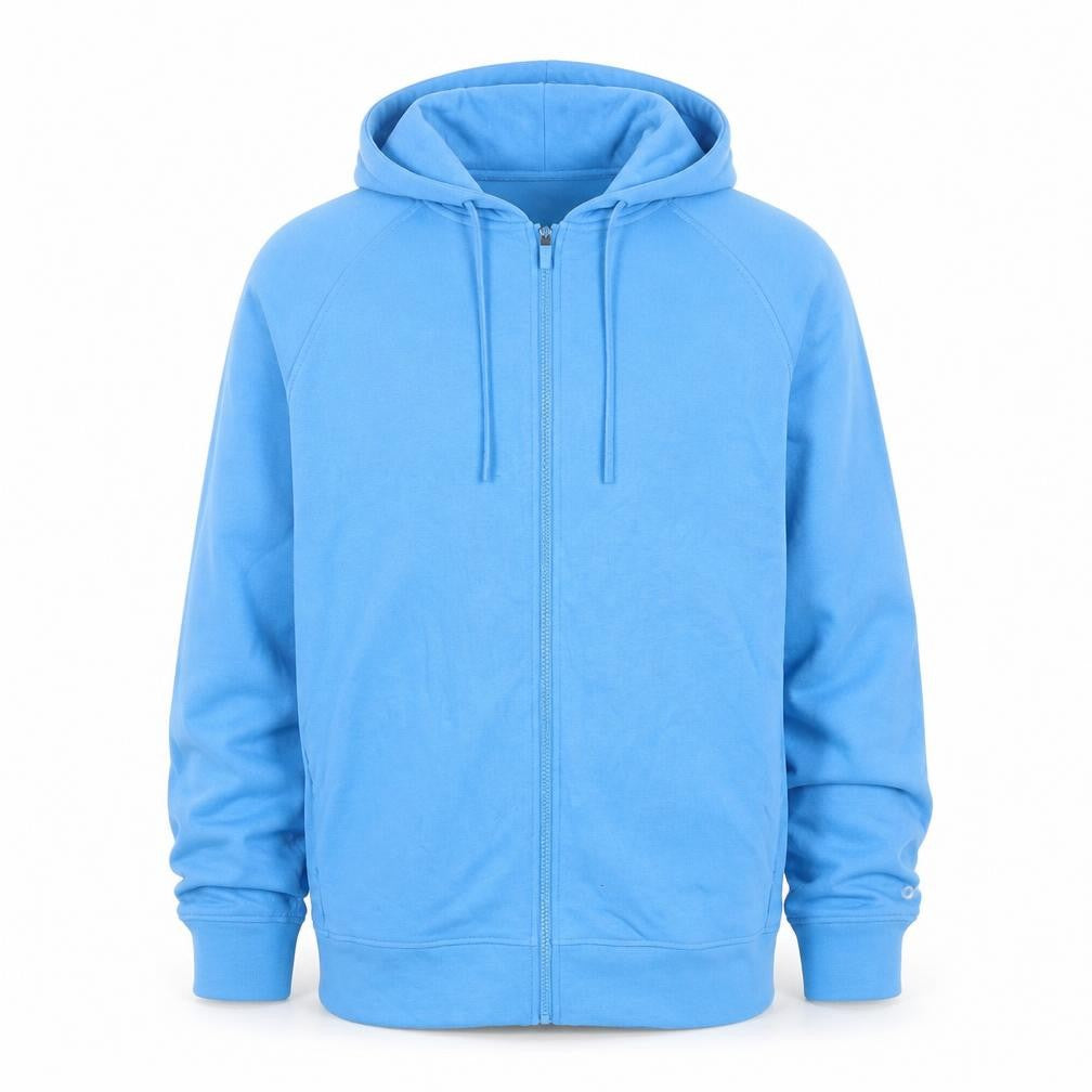 Marks & Spencer Mens Blue Full Zip Hoodie Size L Cotton