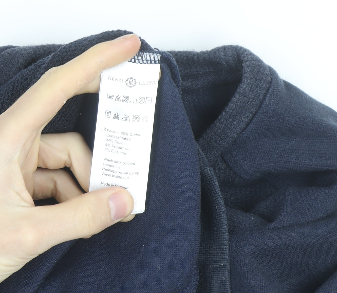 Henri Lloyd Men's Blue Regular Fit Cotton Crew Neck Sweatshirt Size S