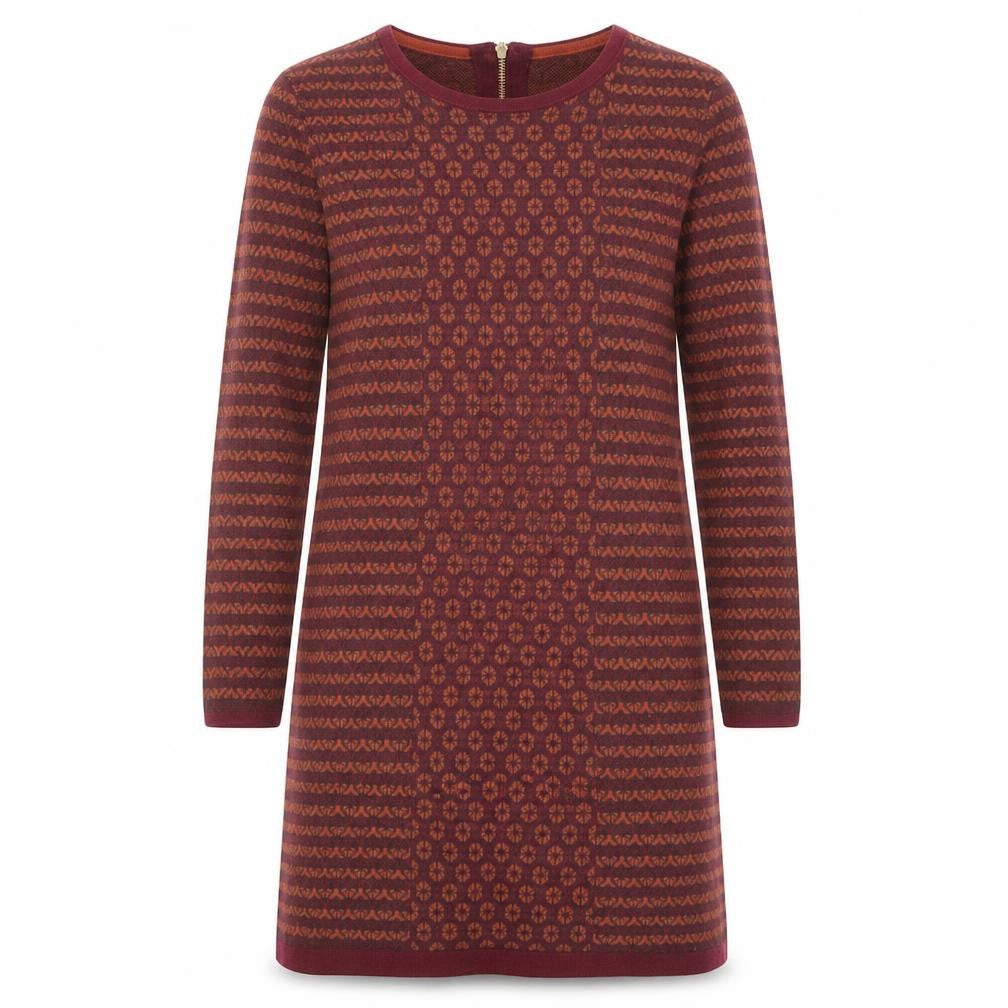 Cynthia Rowley Women's Red Geometric Knit Shift Dress Size M