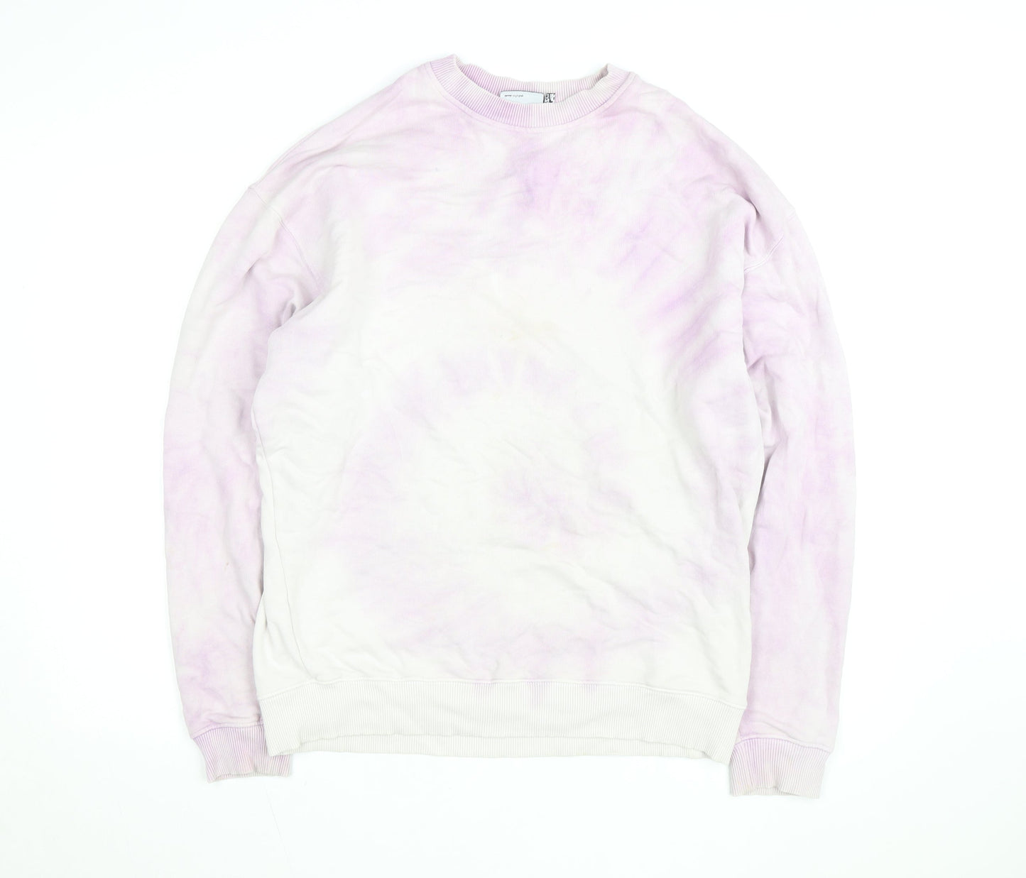 ASOS DESIGN Men's Pink Tie Dye Crew Neck Sweatshirt XS