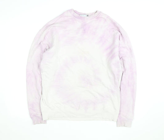 ASOS DESIGN Men's Pink Tie Dye Crew Neck Sweatshirt XS
