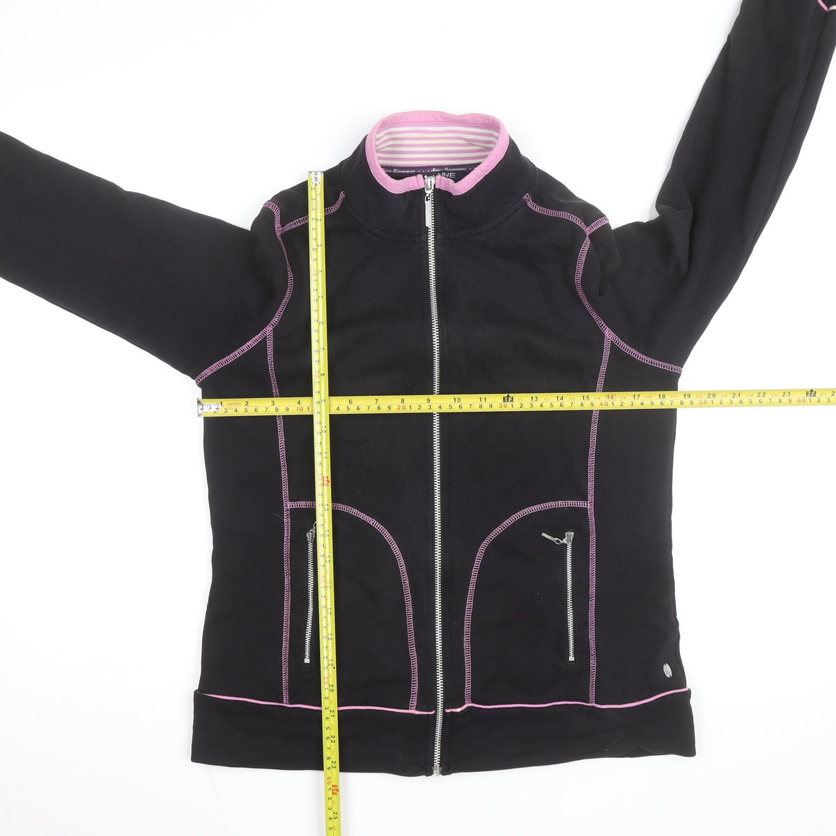 Maine New England Womens Black Track Jacket Size 14 Full Zip Activewear