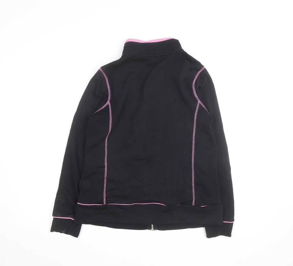Maine New England Womens Black Track Jacket Size 14 Full Zip Activewear