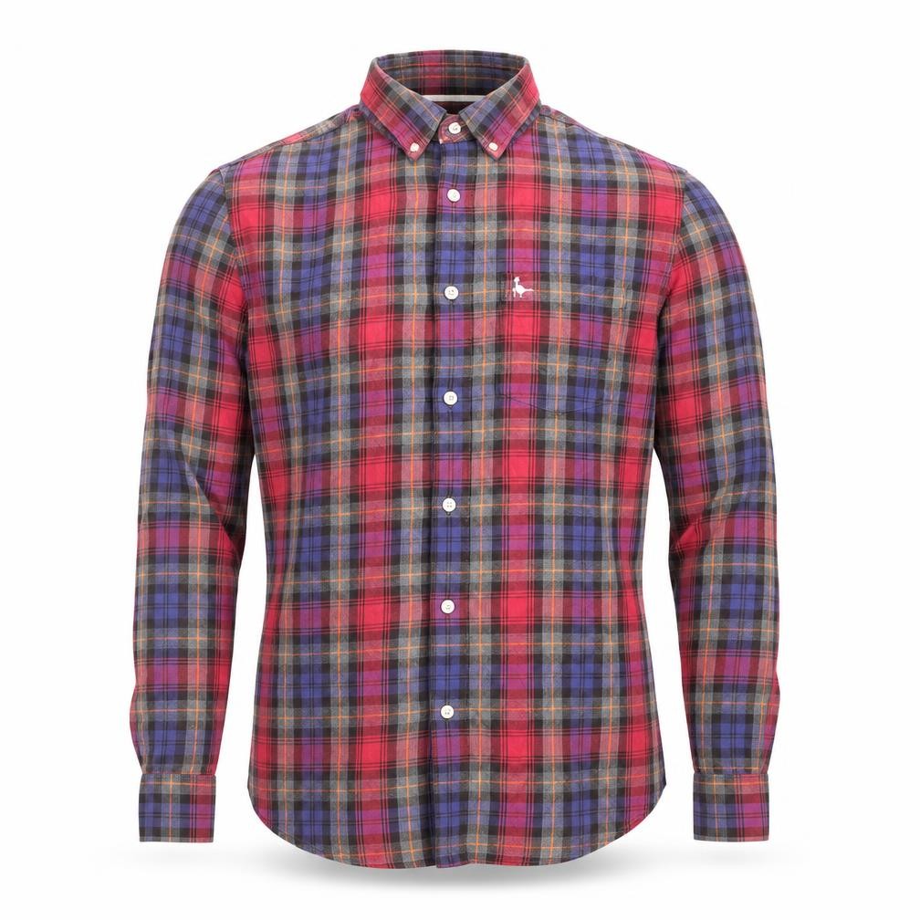 Jack Wills Men's Multicoloured Plaid Flannel Button-Up Shirt Size S