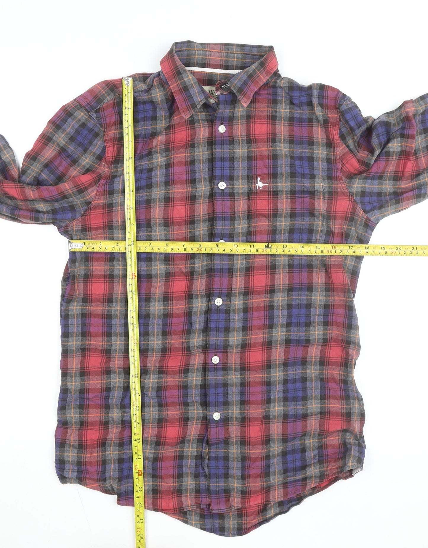Jack Wills Men's Multicoloured Plaid Flannel Button-Up Shirt Size S