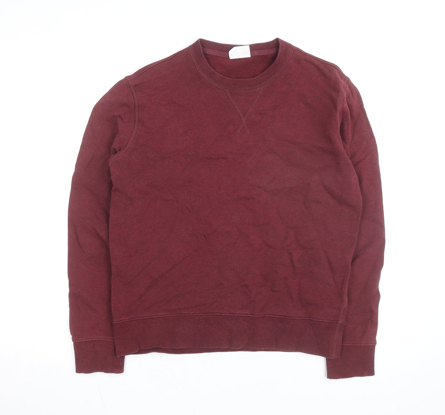 Marks and Spencer Men's Red Cotton Crew Neck Pullover Sweatshirt Size S