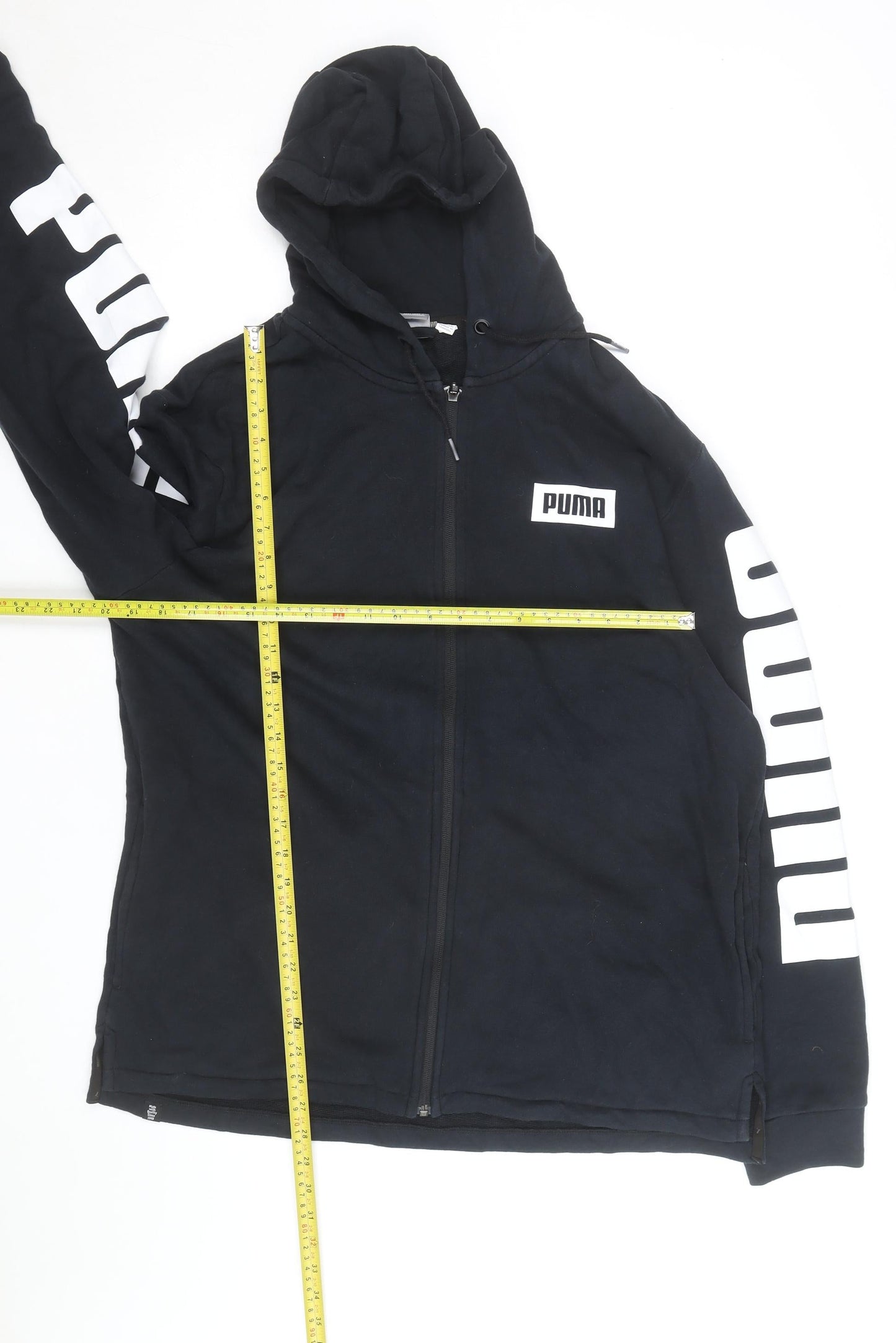 Puma Men's Black Full Zip Hooded Fleece Hoodie Size L