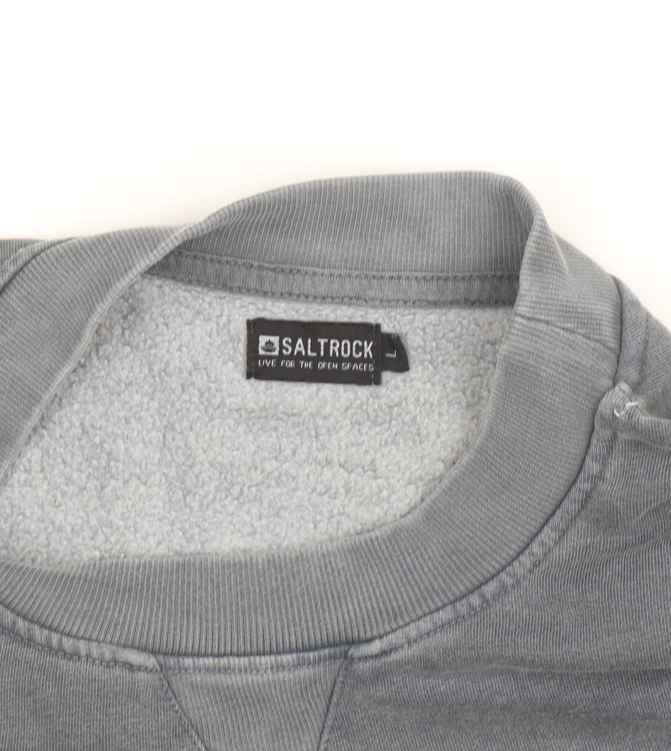 Saltrock Men's Grey L Pullover Fleece Sweatshirt Surf Logo