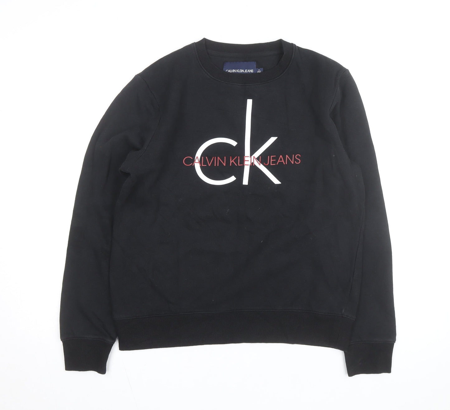 Calvin Klein Jeans Men's Black M Logo Pullover Sweatshirt