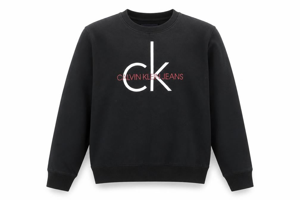 Calvin Klein Jeans Men's Black M Logo Pullover Sweatshirt