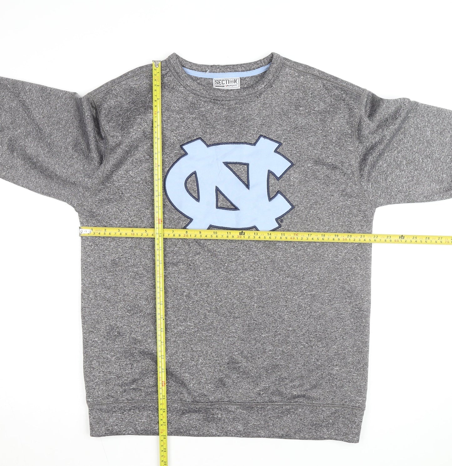 Majestic Section 101 Mens Grey Crew Neck Pullover Sweatshirt M