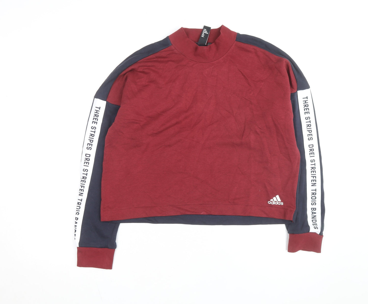 Adidas Women Burgundy & Navy Pullover Sweatshirt Size L