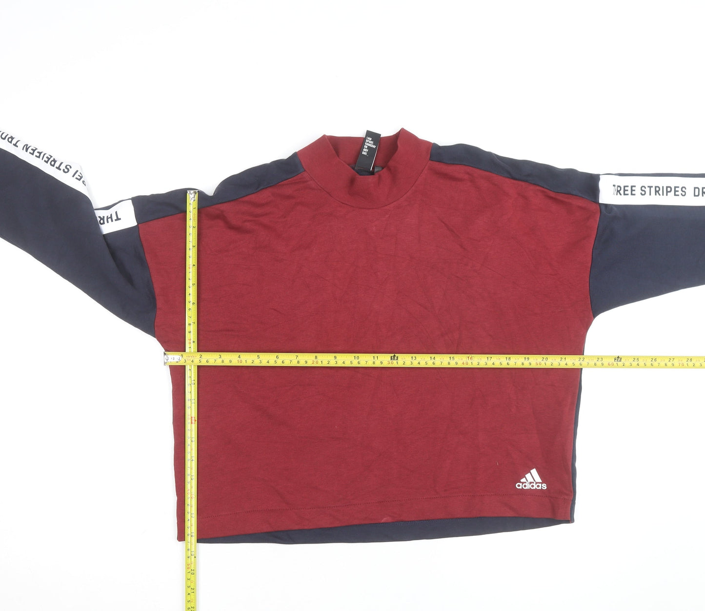 Adidas Women Burgundy & Navy Pullover Sweatshirt Size L
