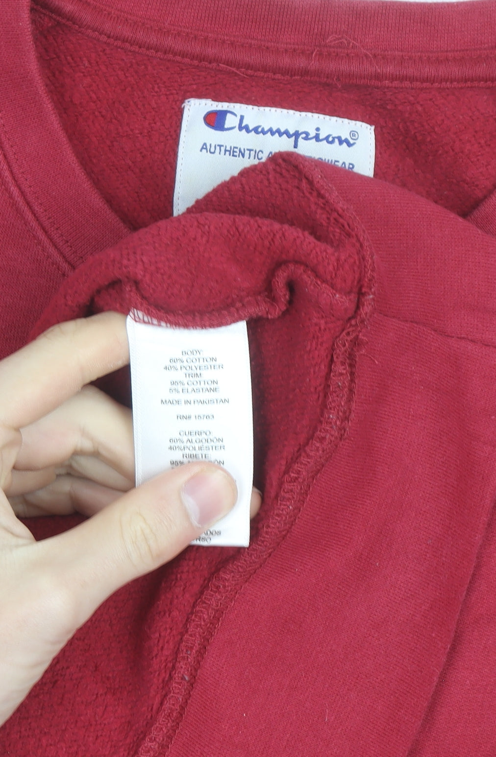 Champion Men's Red XL Crew Neck Pullover Sweatshirt