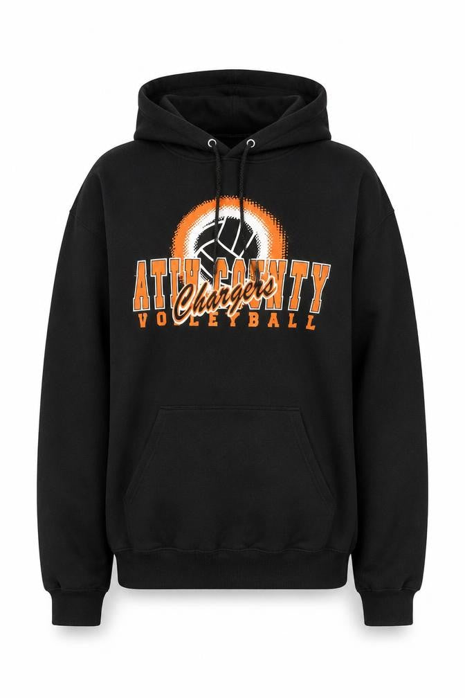 Champion Men's Black Medium Pullover Hoodie Bath County Graphic