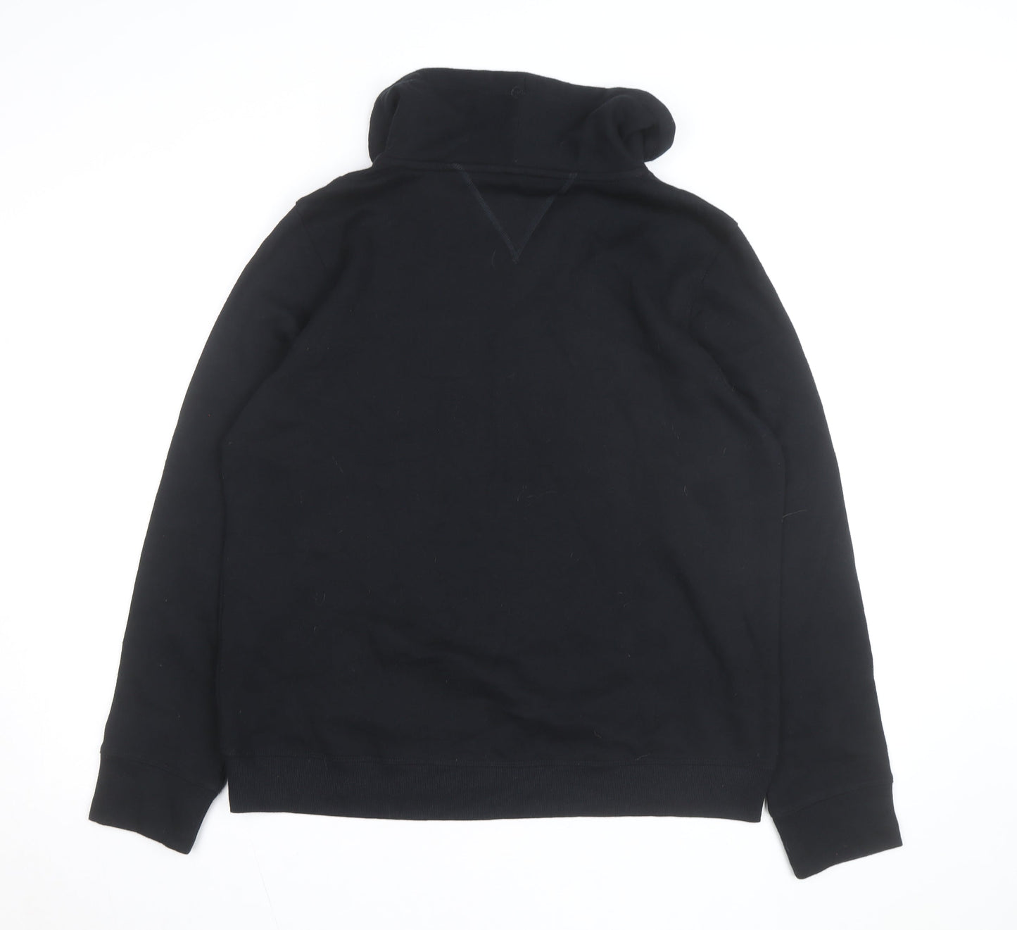 Tommy Hilfiger Men’s Black L Pullover Hoodie Logo Sports Fleece