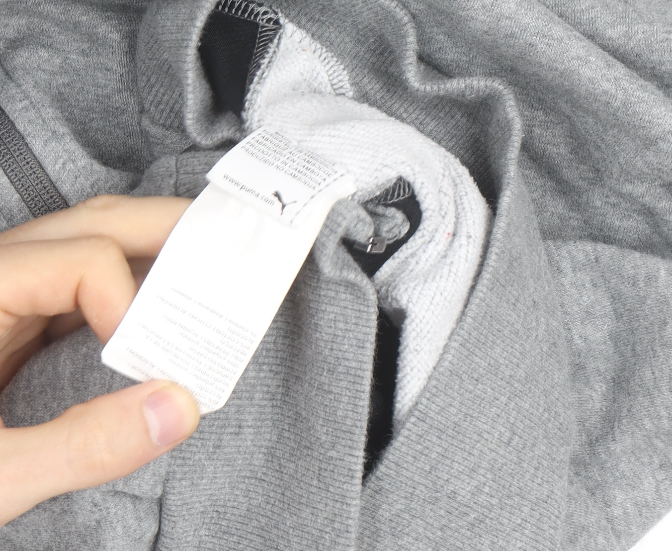 Puma Men's Grey Full Zip Hoodie Size M Regular Fit