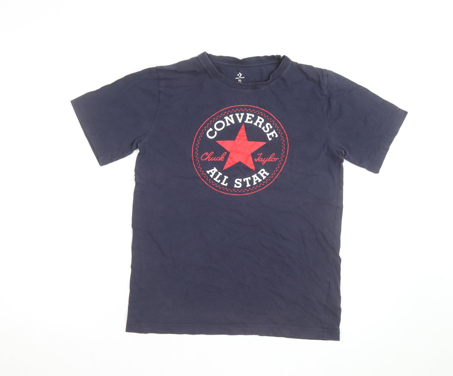 Converse Boys Blue Logo Graphic T-Shirt XL 13-15 Years Short Sleeve