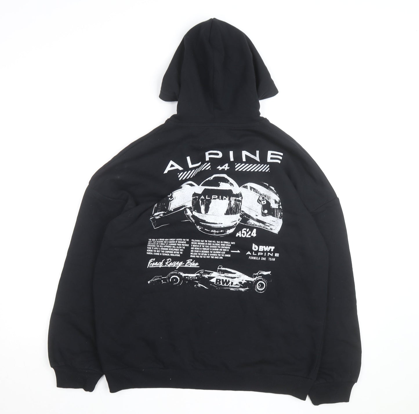 BWT Alpine Formula One Team Boys Black Pullover Hoodie 15-16 Years