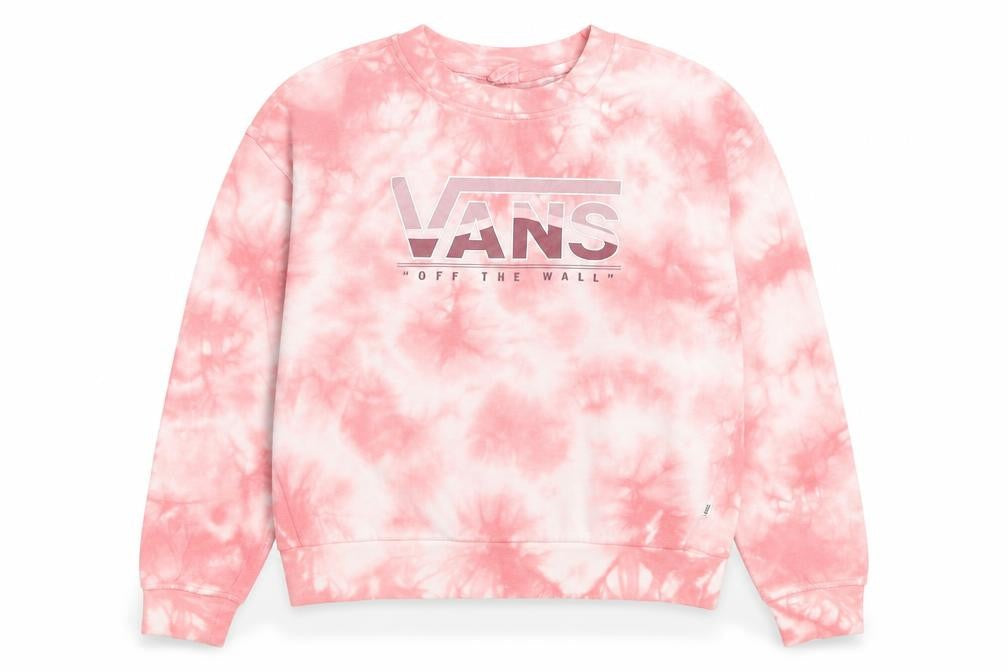 Vans Womens Pink Tie Dye Pullover Sweatshirt XS Cotton Casual